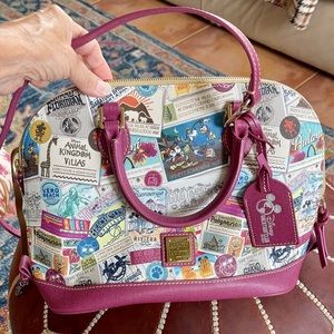 Dooney and Bourke Disney Vacation Club Patches Satchel.